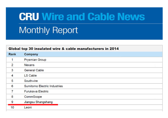 cq9电子官网入口电缆再次进入全球绝缘线缆制造商前十