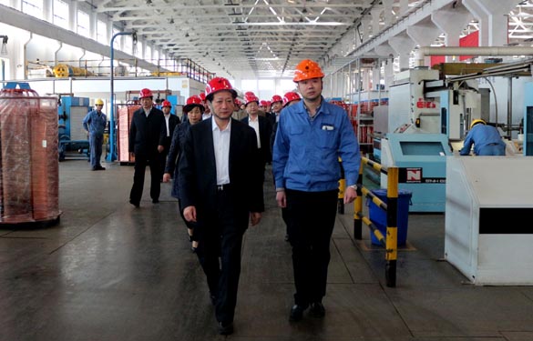 2016年3月28日，，，，，，，，山东省新泰市党政代表团一行来cq9电子官网入口电缆旅行