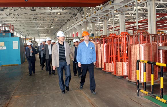 2015年11月3日，，，，，，，，新泰市党政代表团来cq9电子官网入口电缆考察