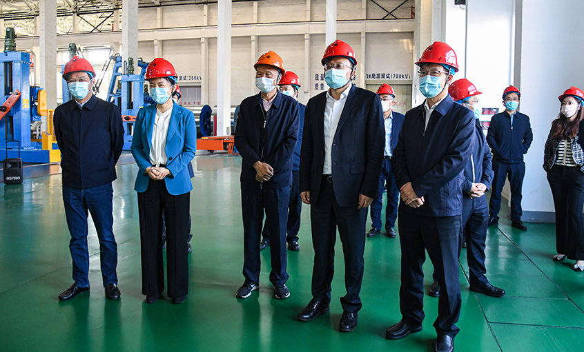 江苏省副省长胡广杰一行来cq9电子官网入口电缆调研