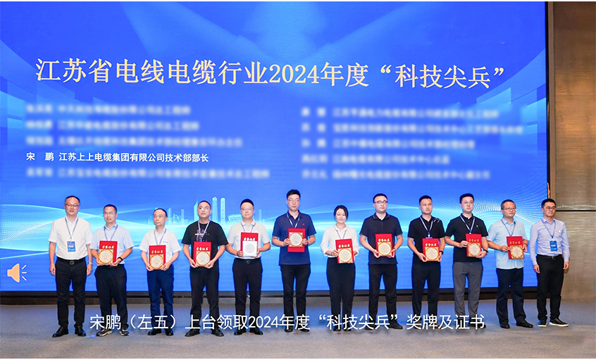 祝贺！cq9电子官网入口电缆员工获评江苏省线缆行业“科技尖兵”称呼